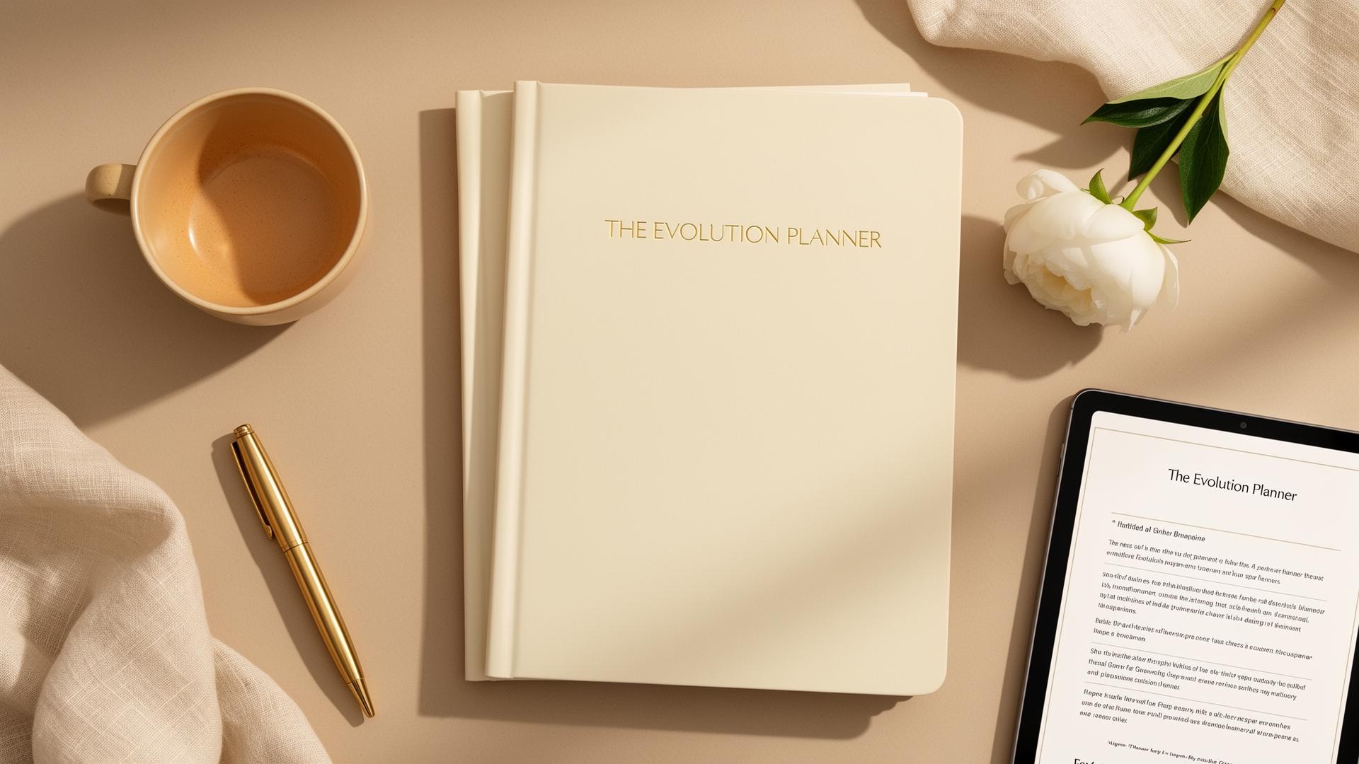 The Evolution Planner — a free premium planner for new subscribers to Shop the Evolution